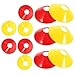 Yardwe 12pcs Soccer Training Sign Discs Pe Markers for Agility Drills Football Training Equipment for Gym Class Practice Games