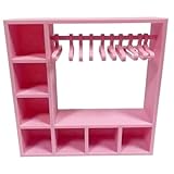 armario 60 Fácil montaje DIY: fácil de montar y personalizar, este armario para muñecas fomenta la creatividad y proporciona un almacenamiento práctico para la ropa y los accesorios de las muñecas.