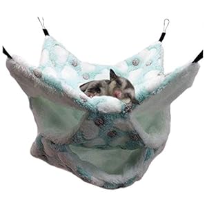 Hangmat Voor Huisdieren, Beddengoed Voor Hamsters | Hangmat Voor Kleine Huisdierenkooi | Drievoudige Hamsterkooi…