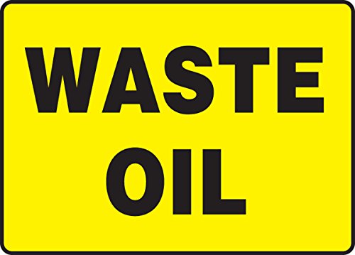 Accuform "Waste Oil" Safety Sign, Accu-Shield™, 7 x 10 Inches (MCHL548XP)
