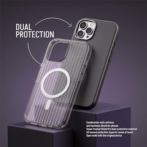 Image of amazon basics Streak Magnetic Protective Cover Compatible with iPhone 15 Pro Max | MagSafe | Camera Protection|Anti Shock,Scratch Resistant| Wireless Charging - Black