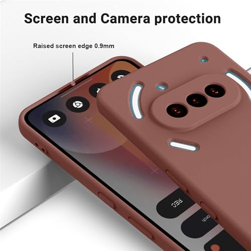 Image of FIRST MART Matte Silicone Back Cover for Nothing Phone 3A - Brown