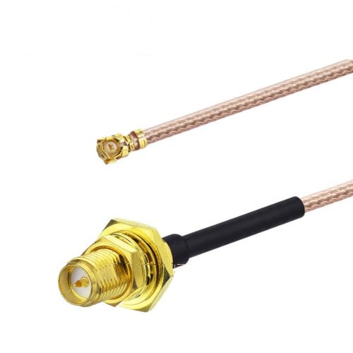 3-Pack IPX U.FL to RP-SMA Male Bulkhead RG178 PCI PCB Mount Pigtail Cable 50cm