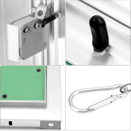 QWORK® revisionsklappe trockenbau 40 x 40 cm, aluminium-rahmen trockenbau gipskarton 12.5mm