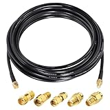 Applicazioni: Questo kit di cavi coassiali RF soddisfa tutte le vostre esigenze SMA: adatto per l'estensione delle antenne WiFi, radio amatoriali, radio CB, ricetrasmittenti, radio portatili bifrequenza, radio FRS GMRS MURS, radio marittime VHF, misuratori RF, esploratori RF.