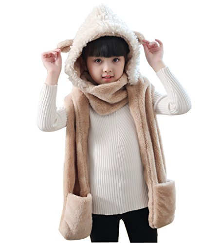 Afinder - Set de bufanda, gorro y guantes - para niña beige beige Talla única