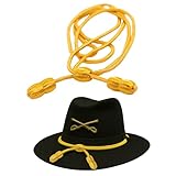 Gamboa Army Cavalry Adjustable Hat Cord Band for Men Accesory for Army Campaign Hats Gold Strap Cords Us