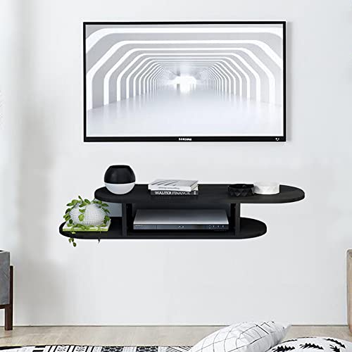 BiJun Floating TV Shelf, Entertainment Center Wall Mounted Media Console Floating TV Stand, for Xbox One/PS4/Cable Box/DVD Players/Game Console Streaming Media Equipment