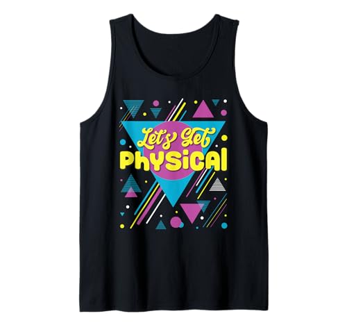 Lets Get Physical 80s Vintage Fitness Gym Aerobics Workout Tank Top