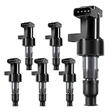 YHTAUTO Set of 6 Ignition Coil Pack Replacement for Jaguar X-Type 2002-2008, S-Type 2003-2008 2.5L 3.0L V6 Replace C2S11480
