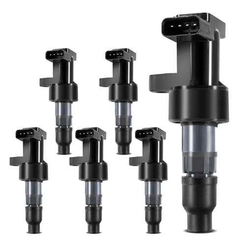 YHTAUTO Set of 6 Ignition Coil Pack Replacement for Jaguar X-Type 2002-2008, S-Type 2003-2008 2.5L 3.0L V6 Replace C2S11480