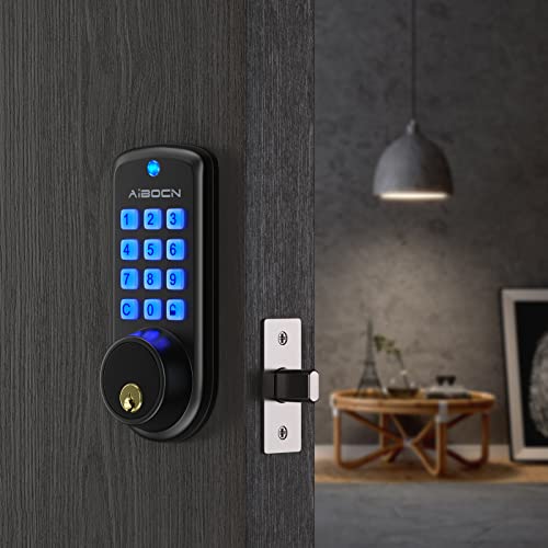 Aibocn Smart Lock, Electronic Keypad Deadbolt Lock, Keyless Entry Door Lock With Auto-Lock, Anti-Peeping Password, Easy To Install And Program, Security Smart Door Lock For Home Bedroom #TOP5