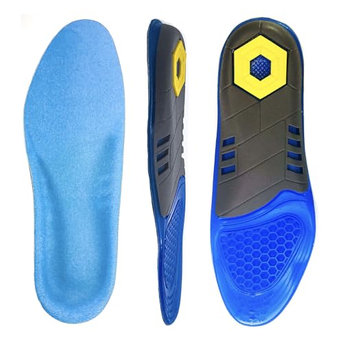 Goofort Gel Insoles Men Women Anti-Fatigue Work-Boots-Optimized Arch Support Insoles Plantar Fasciitis Heavy Duty Sports Insole Orthopedic Flat Feet Heel Pain Relief 3D-Xpain™-Pro Comfy Shoe Inserts