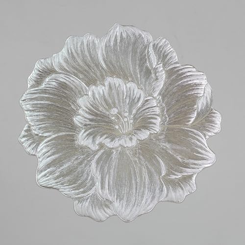 Set de table PVC lot de 8 lavable argenté 38 cm - 3