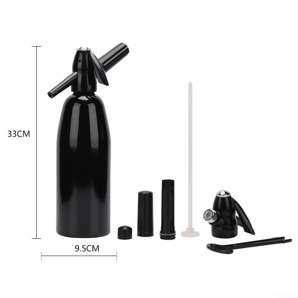 Machine à Eau Gazeuse Aluminium 1L Fizz Rapide(Black)