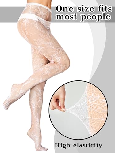 Image of Ramede 10 Pairs Fishnet Thigh High Stockings for Women Goth Fish Nets Lace Mesh Tights High Waist Fishnet Leggings Pantyhose