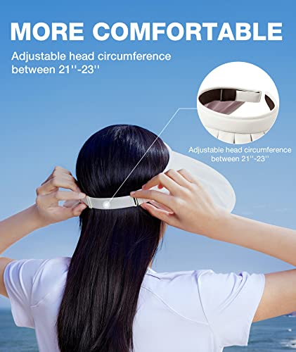 BENEUNDER-UPF-50-Sun-Visor-Hat-Wide-Brim-UV-Protection-for-Tennis-Golf-Beach
