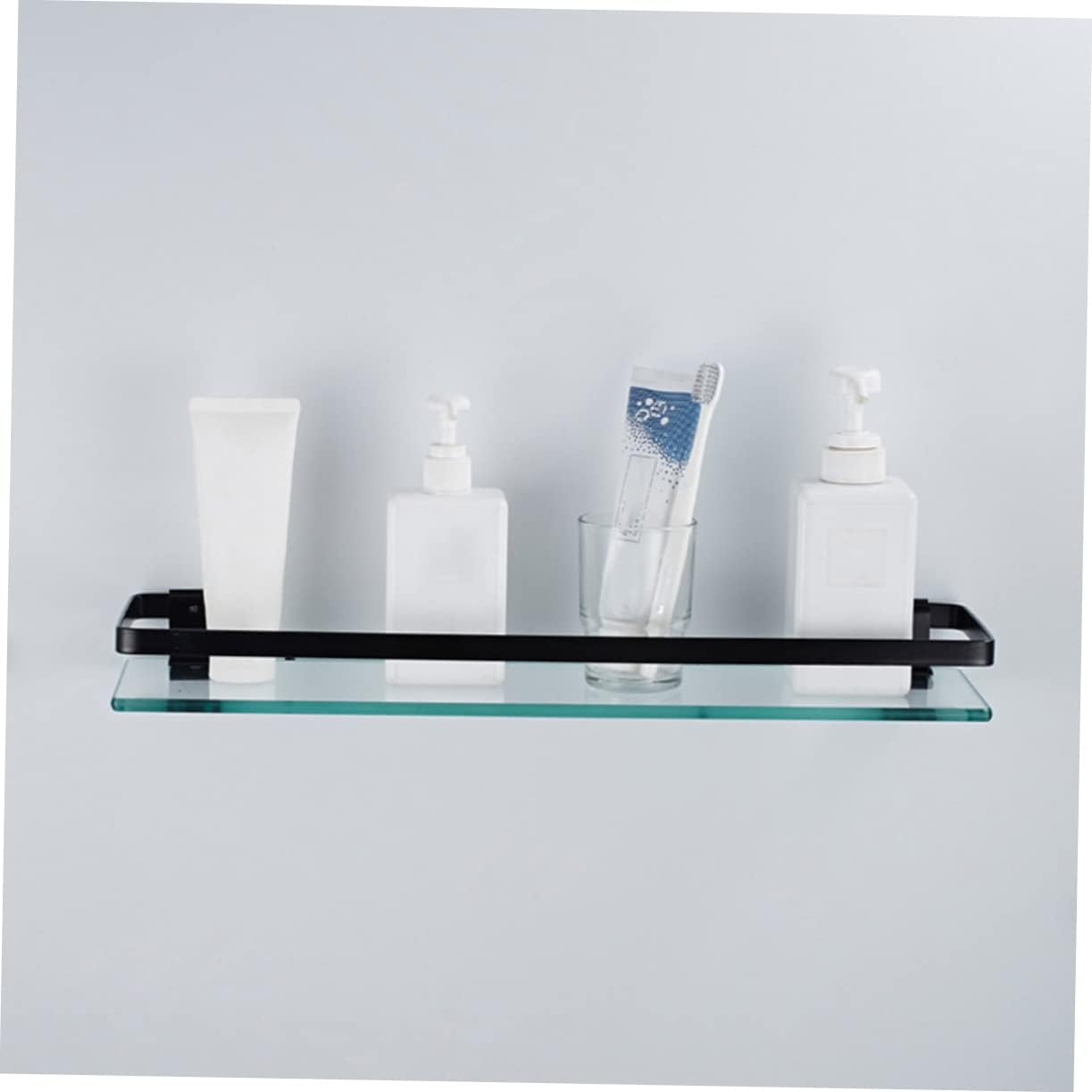 Bathroom Glass Shelf Tempered Glass Storage Rack Multi-Functional Home Storage Organizer Installation Accessories