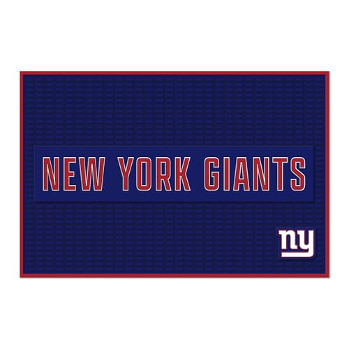 Rico Industries NFL Football New York Giants 12" x 18" PVC Heavy Duty/Thick Home Décor/Kitchen/Bar Mat