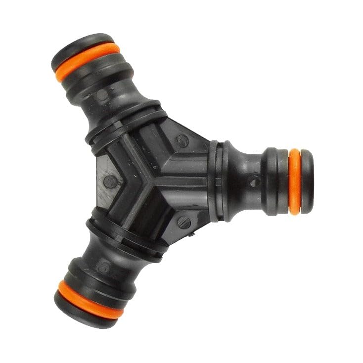 SolaDirect Three Way Snap-On Male - Universal Garden Hose Pipe Connectors Fittings Parts Valves Adapters - Hozelock Compatible [BL] — image 1