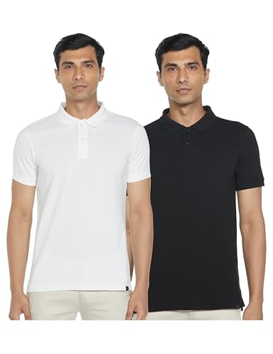 Image of Amazon Brand - Symbol Men's Cotton Rich Solid Polo Tshirt | Collar Tshirts | Half Sleeves | Plain-Regular Fit (Available in Plus Sizes and Combo Pack of 2)