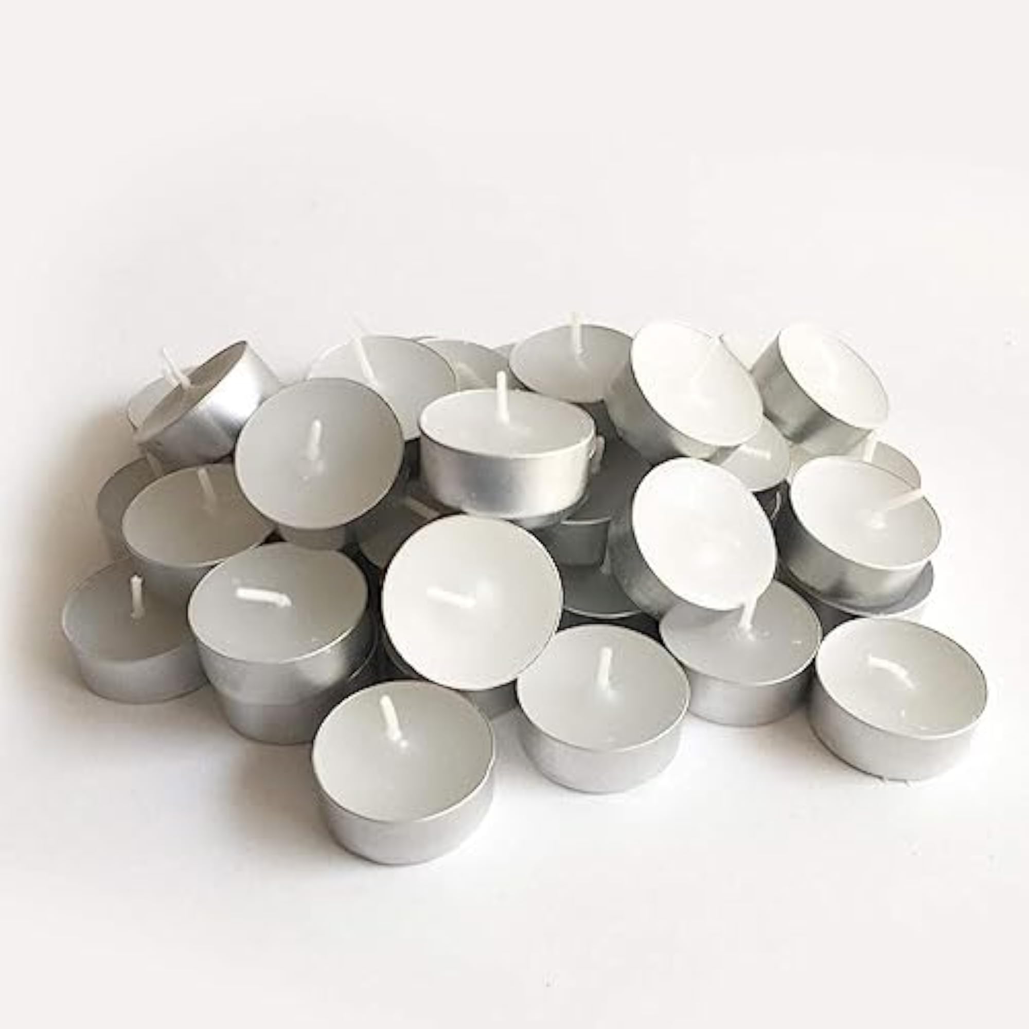 Unscented White Tealight Candles, 50 Pack for Events
