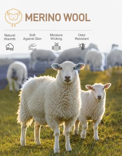 KEECOW Merino Wool Base Layer Set