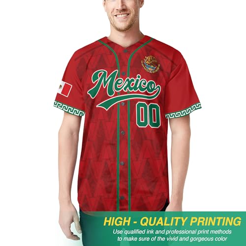 Personalized Mexico Jerseys for Men, Mexico Jersey Men, Mexico Jersey Baseball, Mexico Soccer Jersey miniatura 2