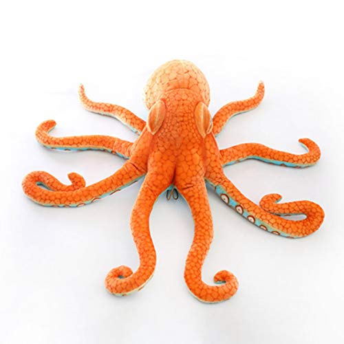 AmiAbi 1 Pcs Simulação Polvo Polvo Boneca de Pelúcia Almofada de Pelúcia Fundo marinho Animal Lula B