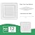 2ft x 2ft White Icon Relief Ceiling Tiles - Drop Ceiling Tile 24 x 24in – Waterproof, Washable and Fire-Rated - High-Grade PVC to Prevent Breakage-Package of 12 Tiles