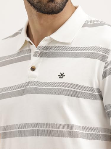Image of WROGN Men's Cotton Blend Polo T-Shirt | All Over Print | Slim Fit