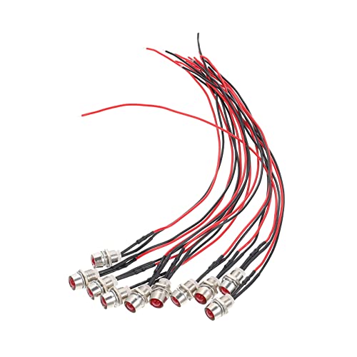 Totority 10Pcs Luz De Sinal De Energia Lâmpadas Direcionais 12V Luz LED Lâmpada Vermelha Luz De Adve