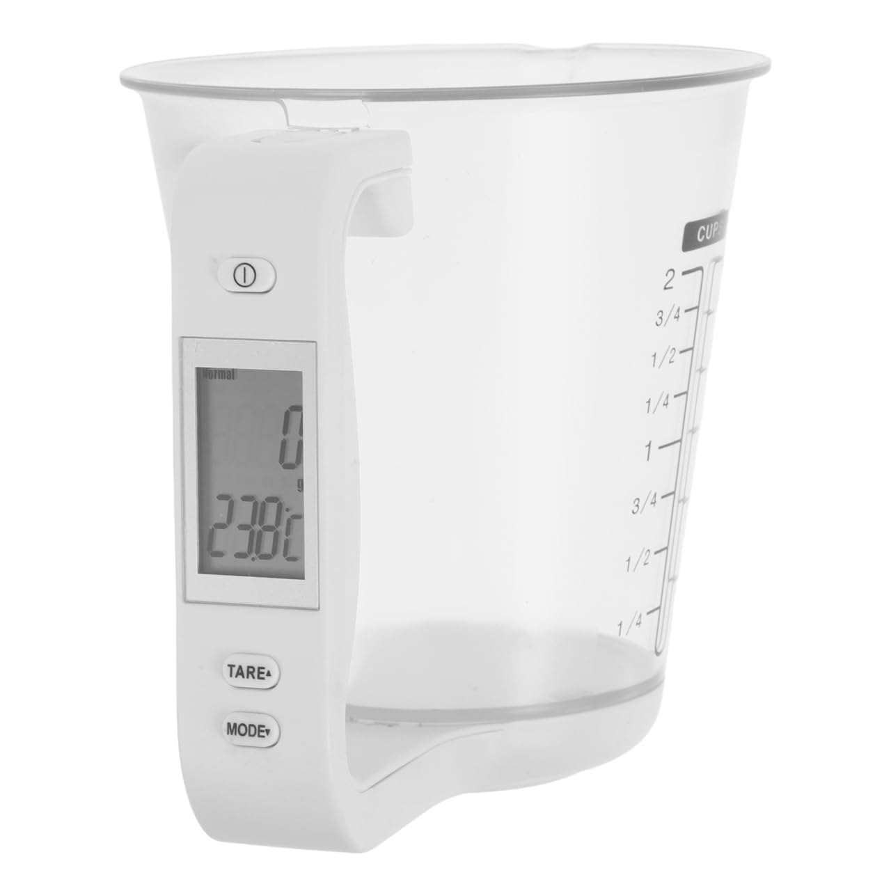 UKCOCO Balance de cuisine numérique avec grand verre doseur - Écran LCD - Mesure précise des aliments et de la température - Multifonction - Pour la cuisine et la pâtisserie - Blanc