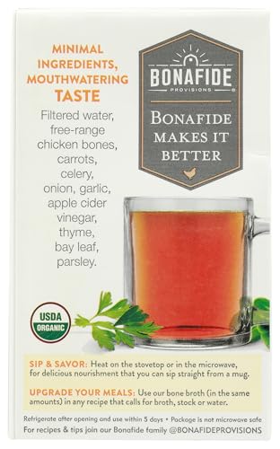 Image of Bonafide Provisions, Bone Broth Chicken No Salt Added Organic, 16.9 Ounce