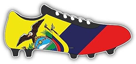 Ecuador Flag Soccer Cleats - Sticker Graphic - Waterproof - Fade Resistant Die Cut