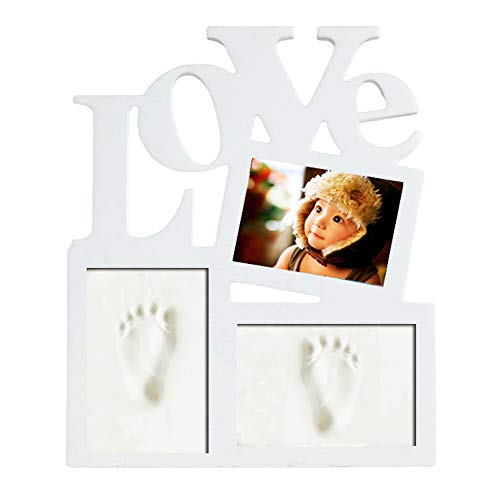 Holzsammlung Kit de Marco de Huellas de Mano y Pie de Bebé, Recuerdo Perfecto Para una Ducha de Bebé o Regalo de Bautizo - Memorables Recuerdos Decoraciones para la habitación (30 x 36 CM) #6 Cover