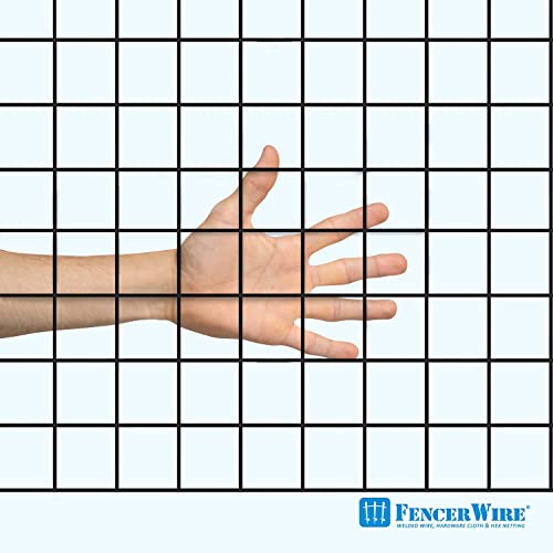 Fencer Wire 16 Gauge Black Vinyl Coated Welded Wire Mesh Size 1.5 Inch By 1.5 Inch (2 Ft. X 100 Ft.) #TOP3