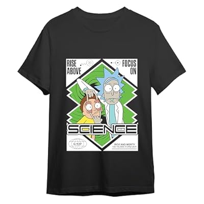 Comic Studio | Rick & Morty Camiseta | Artículo Licenciado Oficial | V3 | Unisex | Negro | L | Ya disponible en tu tienda friki favorita! En mundofriki.es!