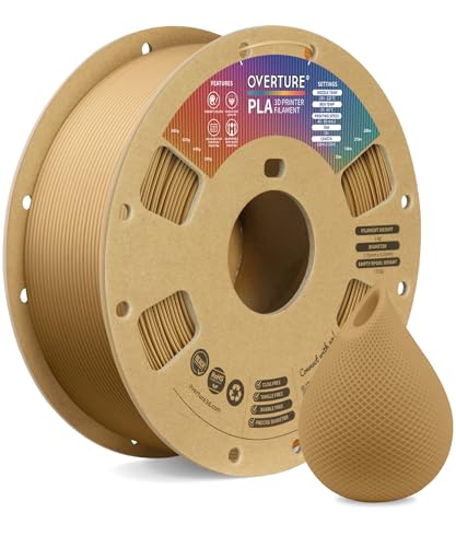 Image of OVERTURE PLA Filament 1.75mm PLA 3D Printer Consumables, 1kg Cardboard Spool (2.2lbs), Dimensional Accuracy 99% Probability + /- 0.03mm, Fit Most FDM Printer