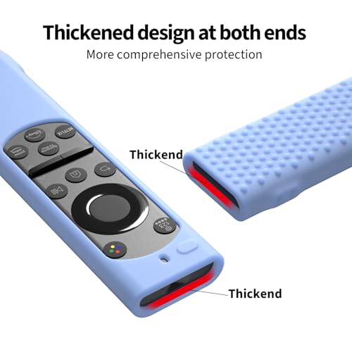 Image of OBOE Silicone TV Remote Cover for Samsung Remote BN59-01311, Glow in Dark Blue