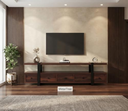 Image of Sheesham Wood Wooden TV Cabinet | TV Unit for Living Room 65 inch TV Furniture | Television Unit | TV Unit for Living Room 65+ inch TV /Wooden TVUnit for 65Inch TVs | TV Stand with Storage