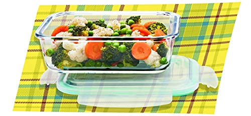 SignoraWare Lock ‘N’ Store Rectangle High Microwave Oven Borosilicate Safe Glass Container with Air Tight Lid | Multipurpose Jar Box (1040ml, Transparent, Food Grade) SignoraWare Lock ‘N’ Store Rectangle High Microwave Oven Borosilicate Safe Glass Container with Air Tight Lid | Multipurpose Jar Box (1040ml, Transparent, Food Grade)