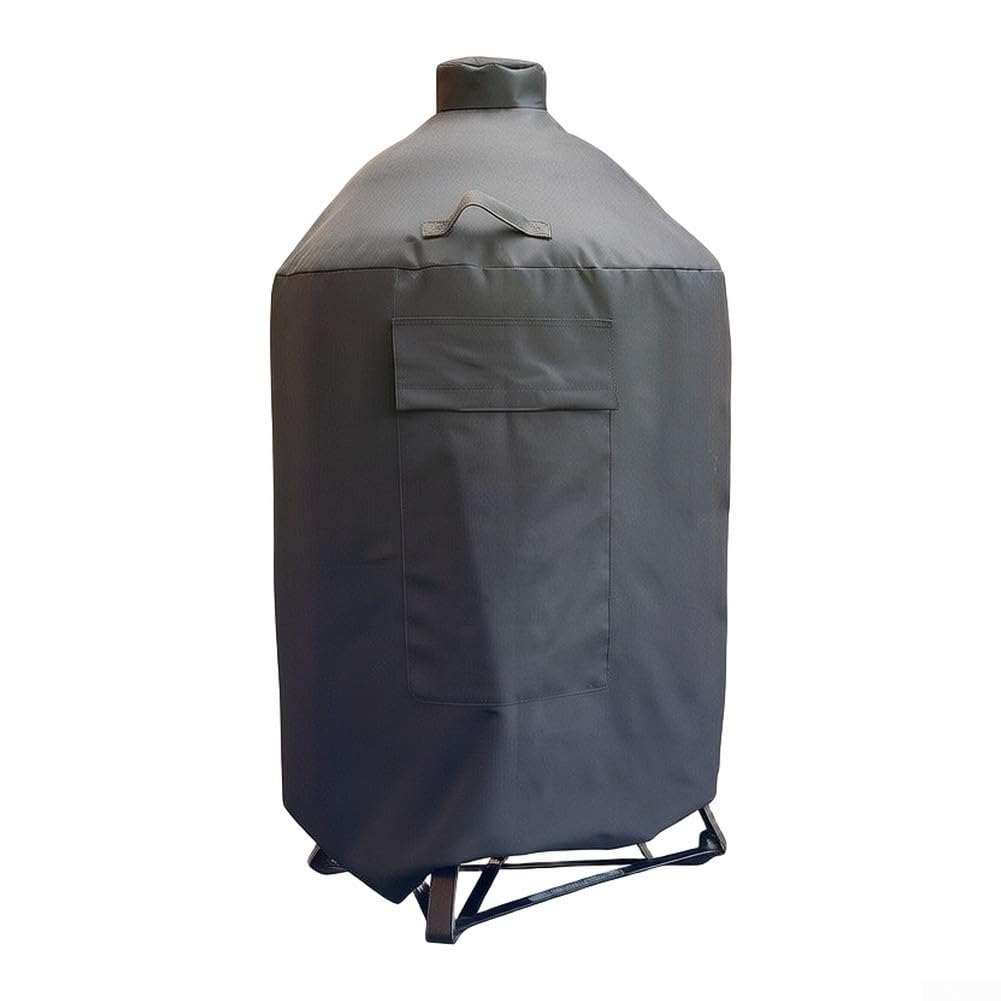 für kamado Grillabdeckung 600D Oxford Wasserdicht für Joe Eiergrill 94x116,8cm Wetterfest UV-Schutz Schwarz