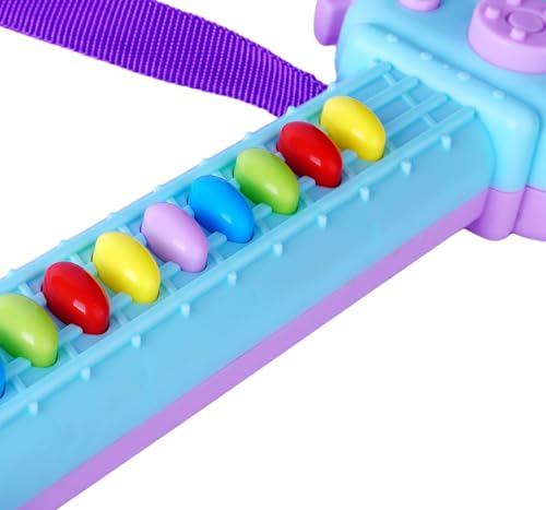 Image of Disney Mickey Mouse Theme Musical Guitar for Toddlers & Kids | Battery Operated Sing-Along Educational Toy | Interactive Learning Music & Sounds|Birthday Gift for Juniors (3+ Years) - Red