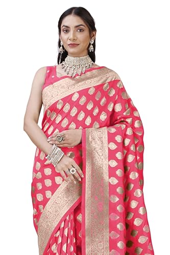 Image of MIRCHI FASHION Women Saree | Banarasi Silk Woven Design Daily Regular Use Sari with Blouse