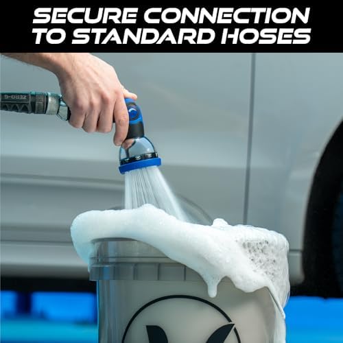 VIKING Hose Nozzle, Garden Hose Nozzle with 10 Spray Patterns, Adjustable Heavy Duty Thumb Control for Washing Car, Watering Plants, Washing Pets, and Home Use - Thumbnail 3