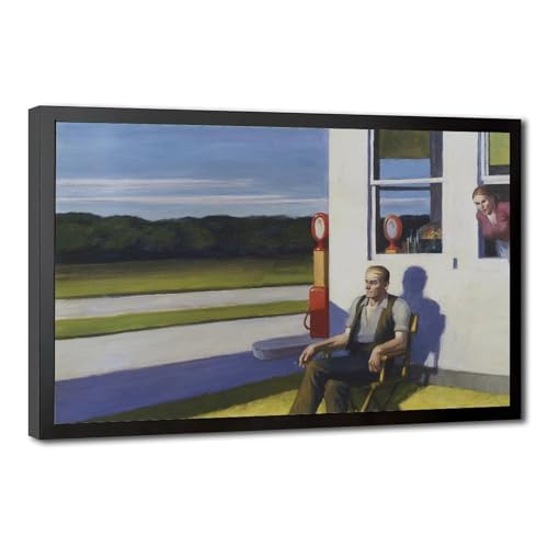 Impression sur toile Four Lane Road par Edward Hopper pour une ambiance de bureau inspirante