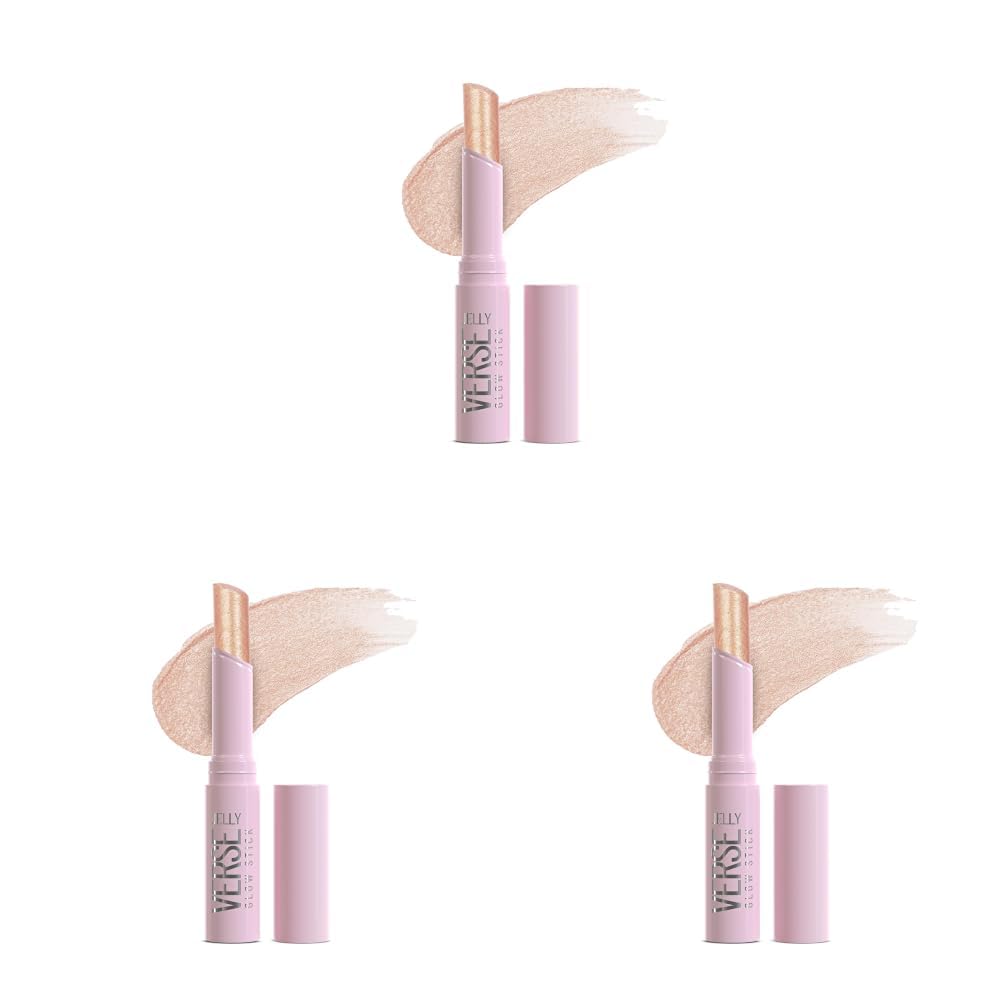 Swiss Beauty Jelly Verse Eyeshadow Glow Stick | Rich Colour Payoff | Crease-Proof | Sparkling Shine | 6 Stellar Shades | Shade- 5. Orbit Gleam, 3g (Pack of 3)-image-34