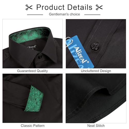 Image of Alizeal Mens 3 Pcs Long Sleeve Shirts Set