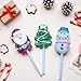Christmas Lollipops Candy, 24 Pack, Santa, Snowmen, and Christmas Tree, Artificial Dye Free, Strawberry Suckers Individually Wrapped